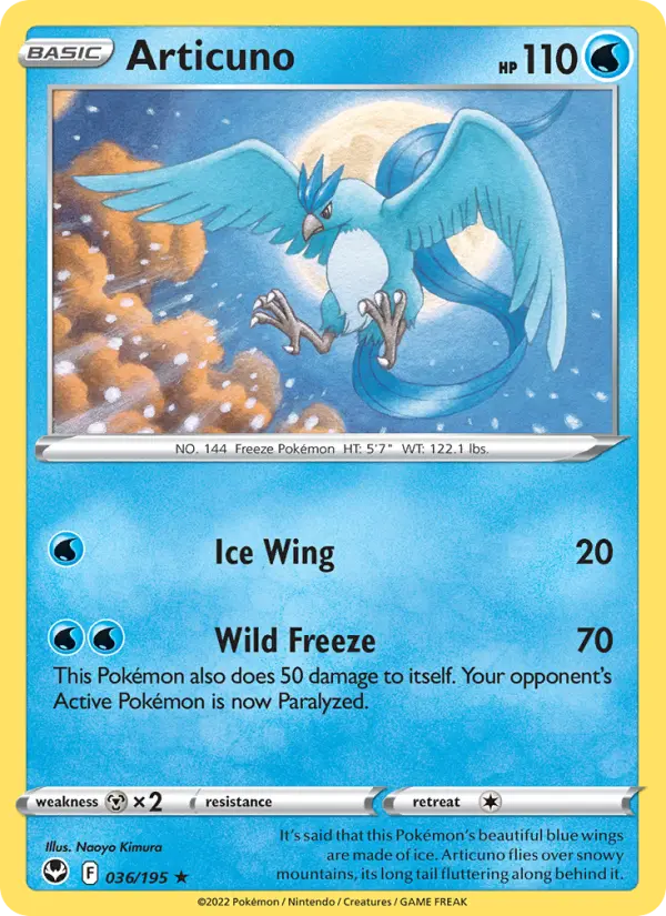 Image of Articuno Silver Tempest (SIT) #036