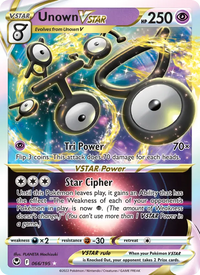 Image of Unown VSTAR Silver Tempest (SIT) #066