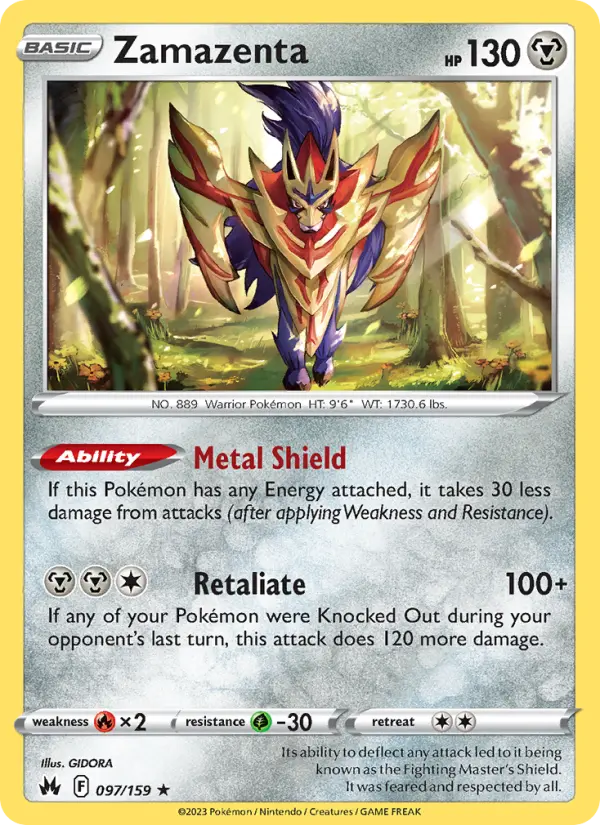 Image of Zamazenta Crown Zenith (CRZ) #097