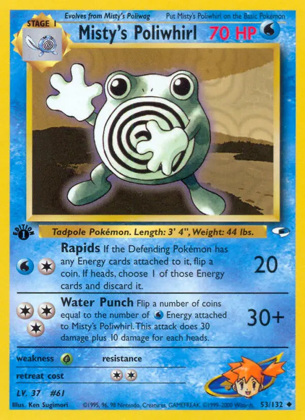 Image of Mistys Poliwhirl Gym Heroes (G1) #53