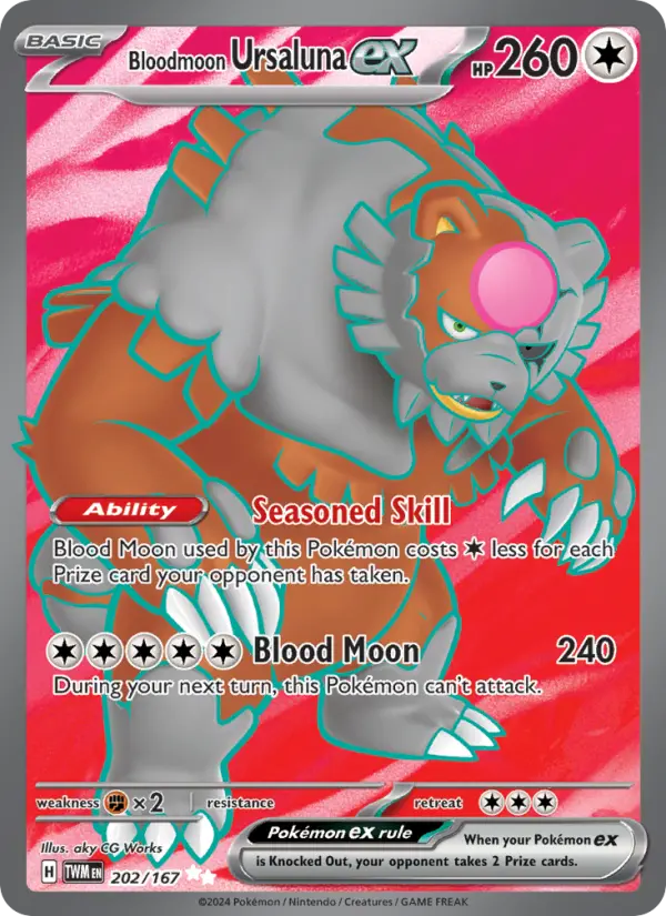 Image of Bloodmoon Ursaluna ex Twilight Masquerade (TWM) #202