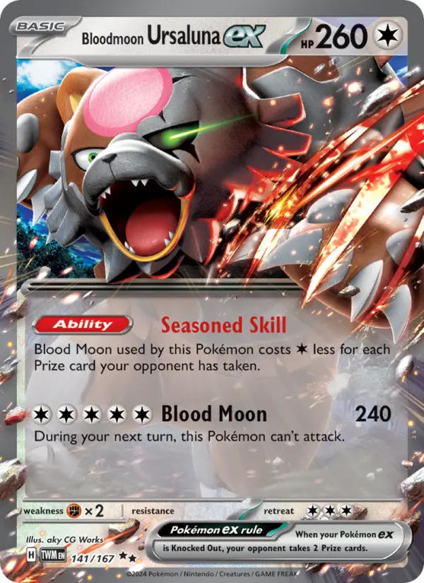 Image of Bloodmoon Ursaluna ex Twilight Masquerade (TWM) #141