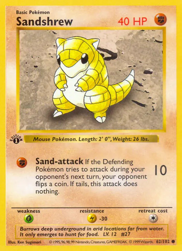 Image of Sandshrew Base Set (BS) #62