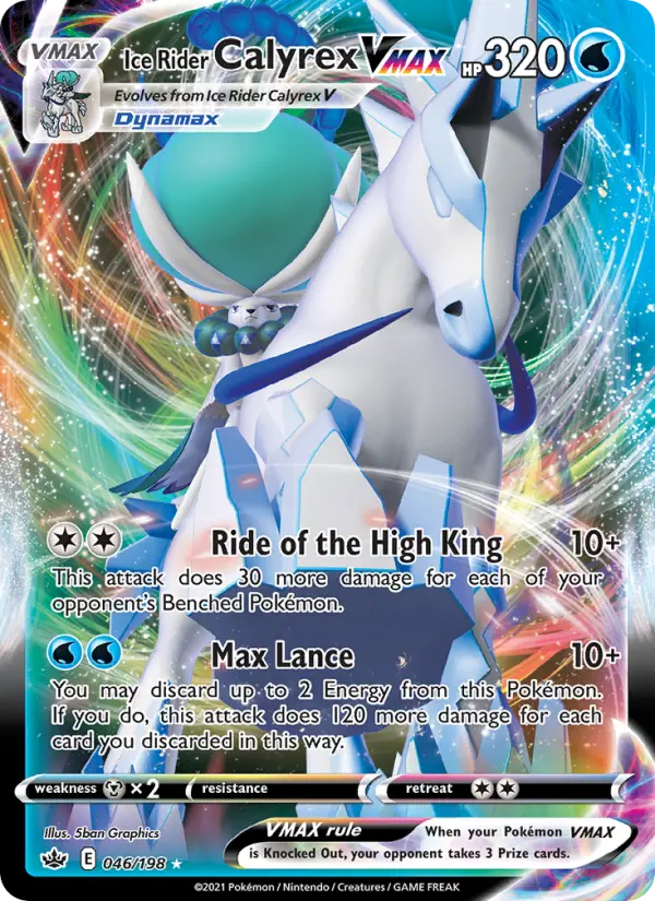 Image of Ice Rider Calyrex VMAX Chilling Reign (CRE) #046