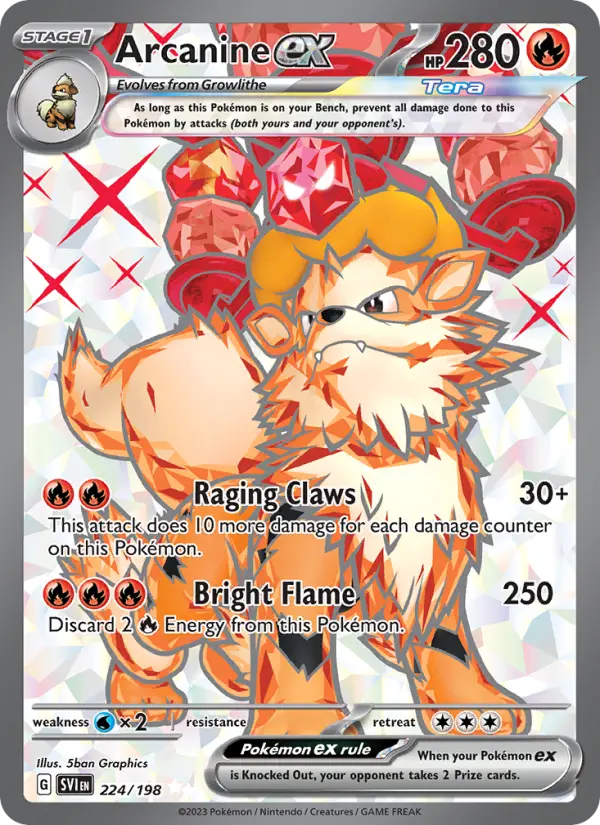 Image of Arcanine ex Scarlet and Violet (SVI) #224