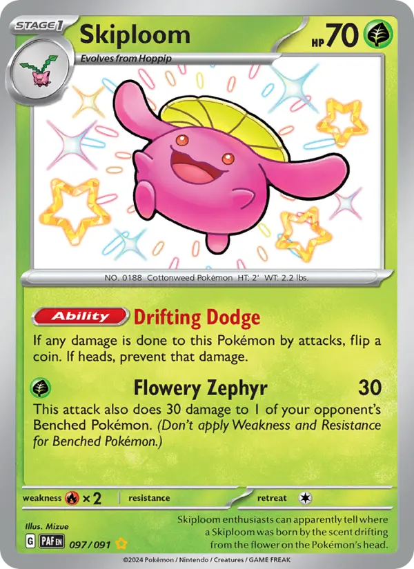 Image of Skiploom Paldean Fates (PAF) #097
