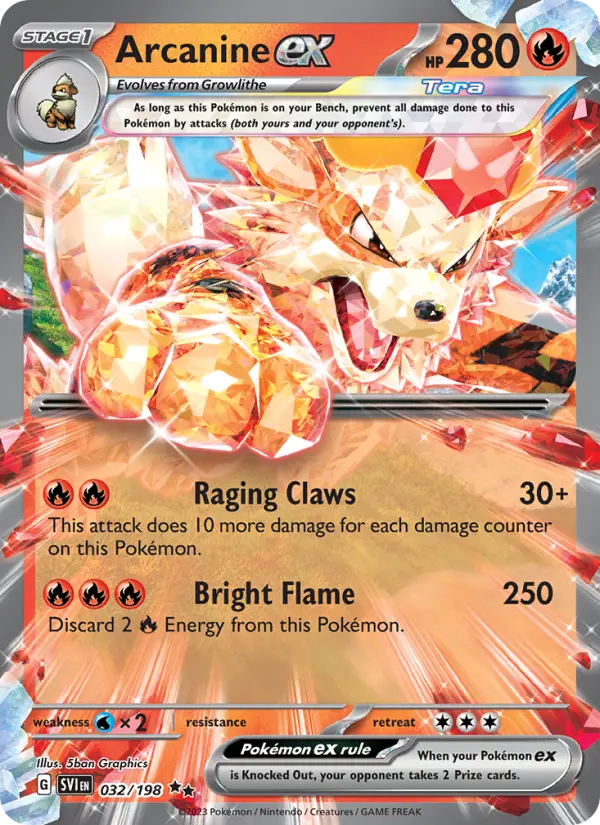 Image of Arcanine ex Scarlet and Violet (SVI) #032