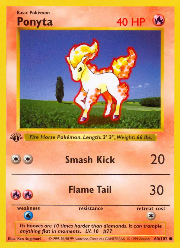 Image of Ponyta Base Set (BS) #60