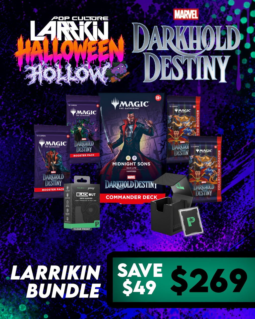 MTG Marvel Darkhold Destiny Larrikin Halloween Collector Bundle – $269, save $49