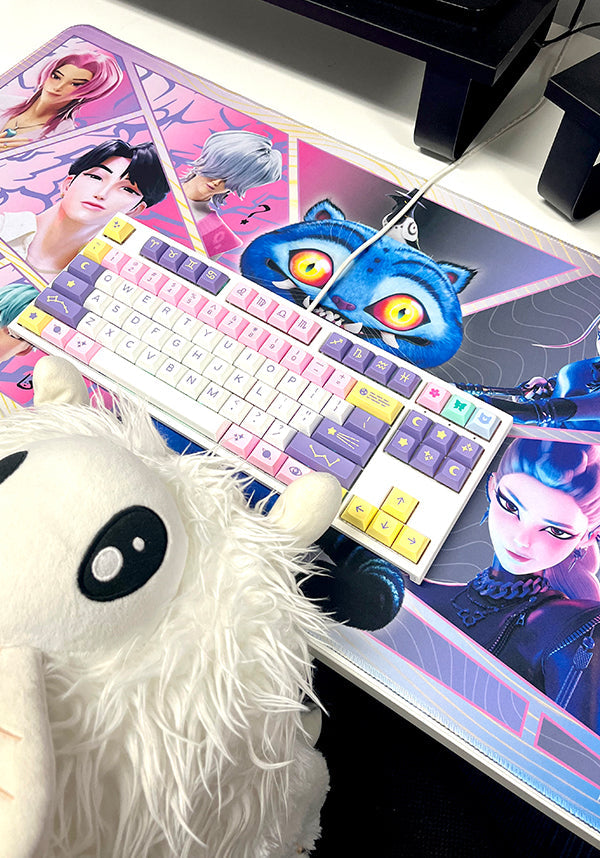 KPop Demon Hunters Broken Glass XXL Gaming Mat detail