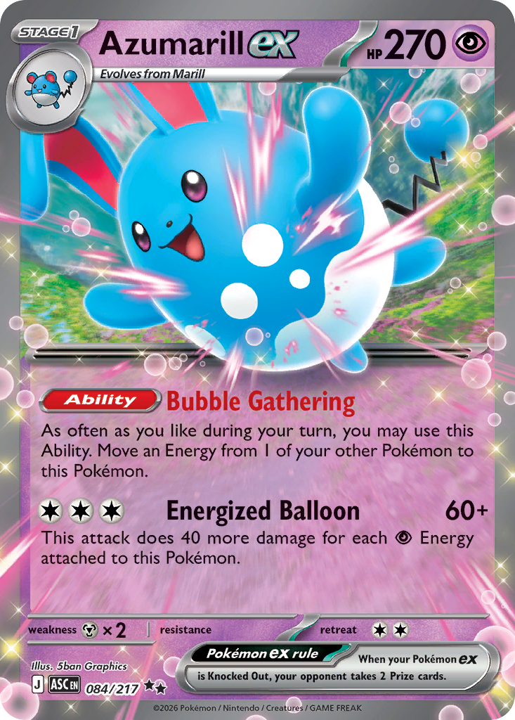 Azumarill ex #84 Ascended Heroes en