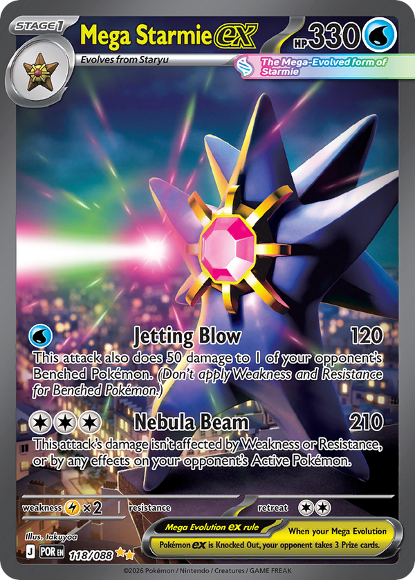 Mega Starmie ex #118 POR Perfect Order EN Pokemon