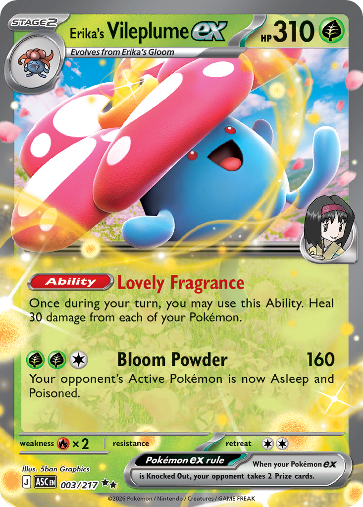 Erika's Vileplume ex #3 Ascended Heroes en