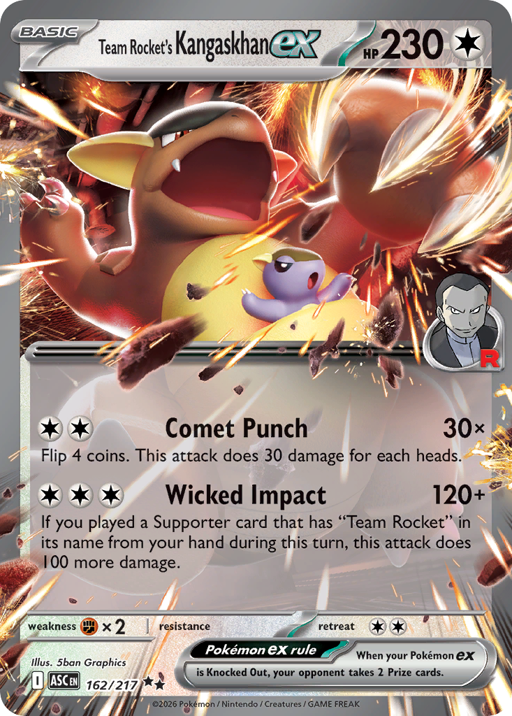 Team Rocket's Kangaskhan ex #162 Ascended Heroes en