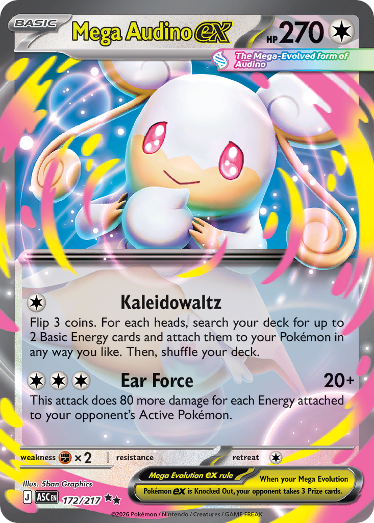 Mega Audino ex #172 Ascended Heroes en