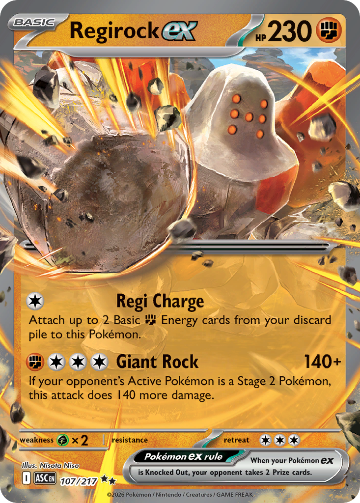Regirock ex #107 Ascended Heroes en