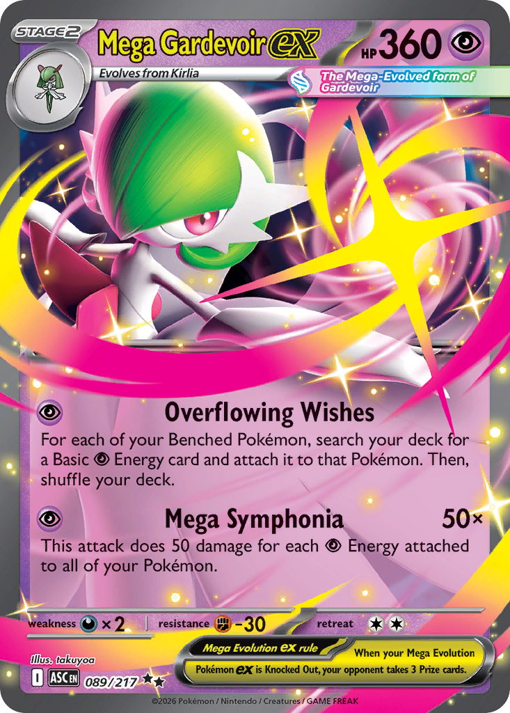 Mega Gardevoir ex #89 Mega Series Ascended Heroes en