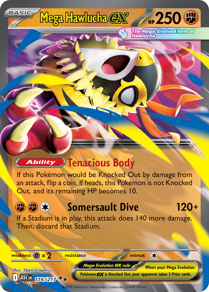 Mega Hawlucha ex #116 Ascended Heroes en
