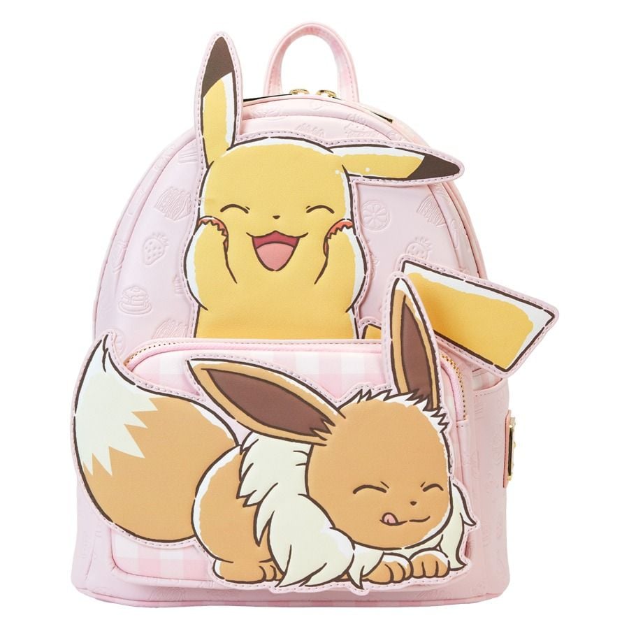 Loungefly Pokemon Cafe Pickachu & Eevee 10" Faux Leather Mini Backpack - Pop Culture Larrikin 