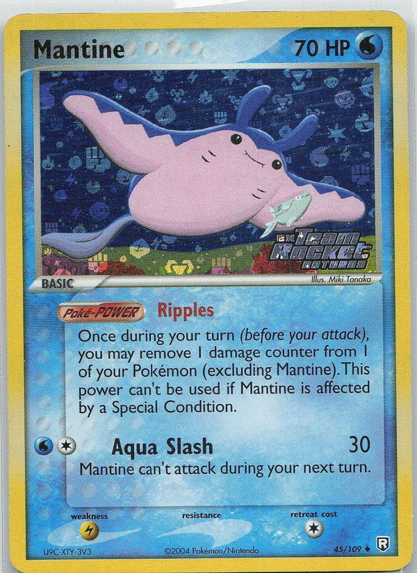 Mantine #45 TRR Team Rocket Returns EN Pokemon