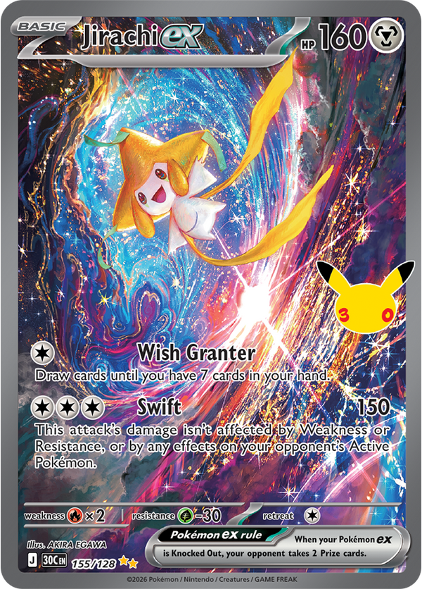 Jirachi ex #155 30C 30th Celebration EN Pokemon