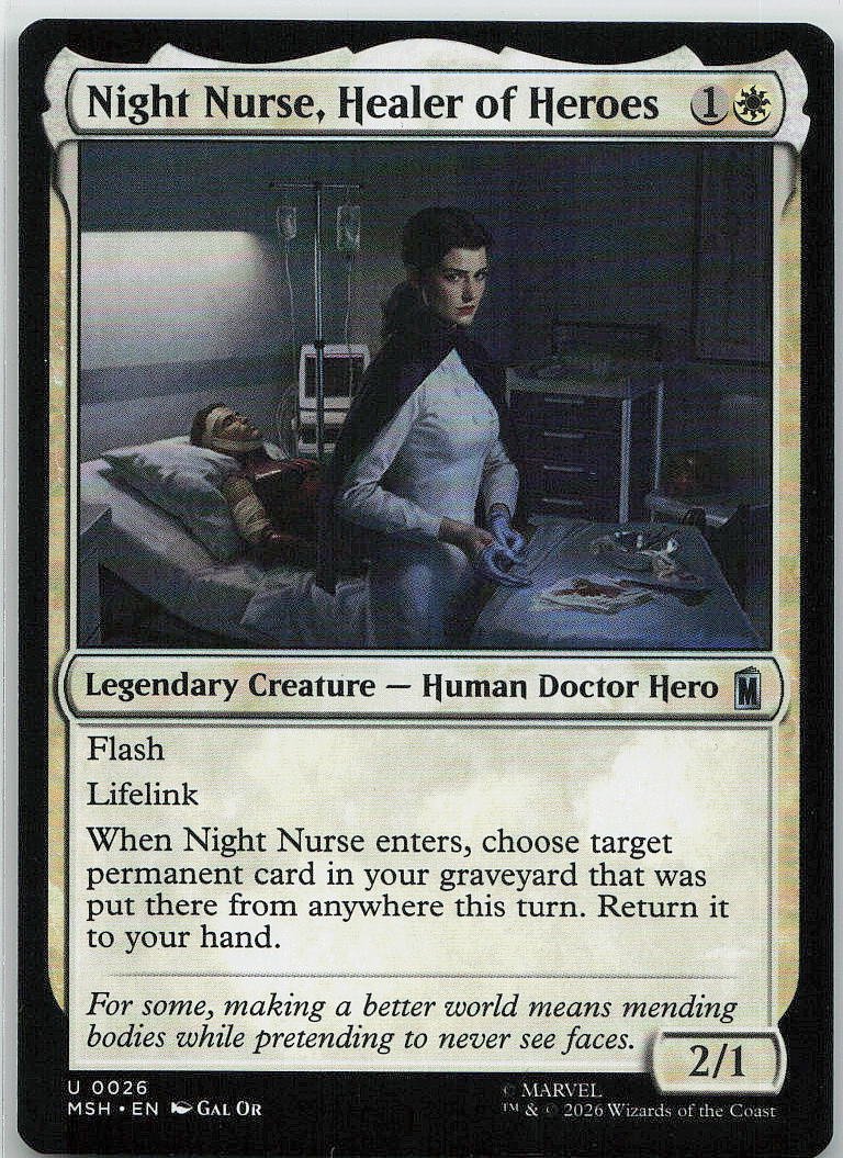Night Nurse, Healer of Heroes