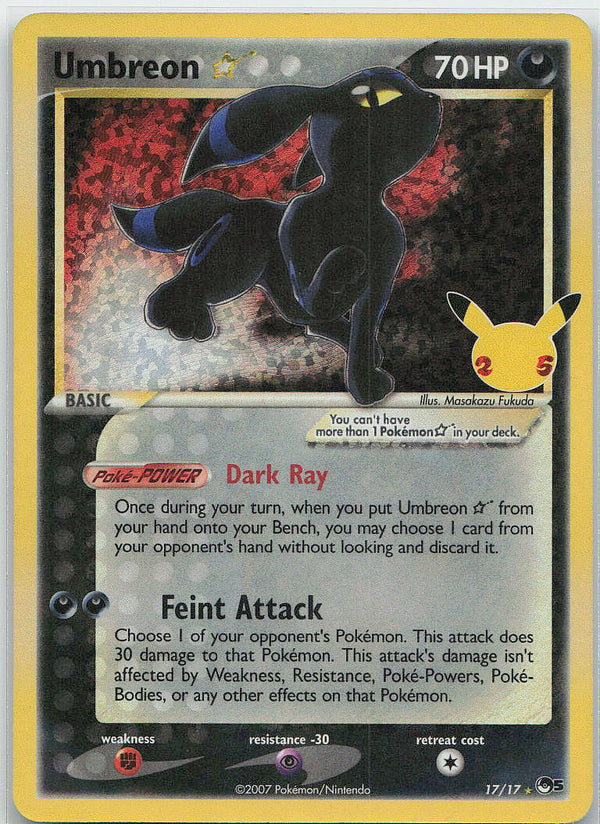 Umbreon Star #17 Classic Collection P5 POP Series 5 EN Pokemon