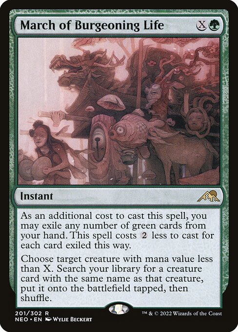 Image of March of Burgeoning Life Kamigawa: Neon Dynasty (neo) #201