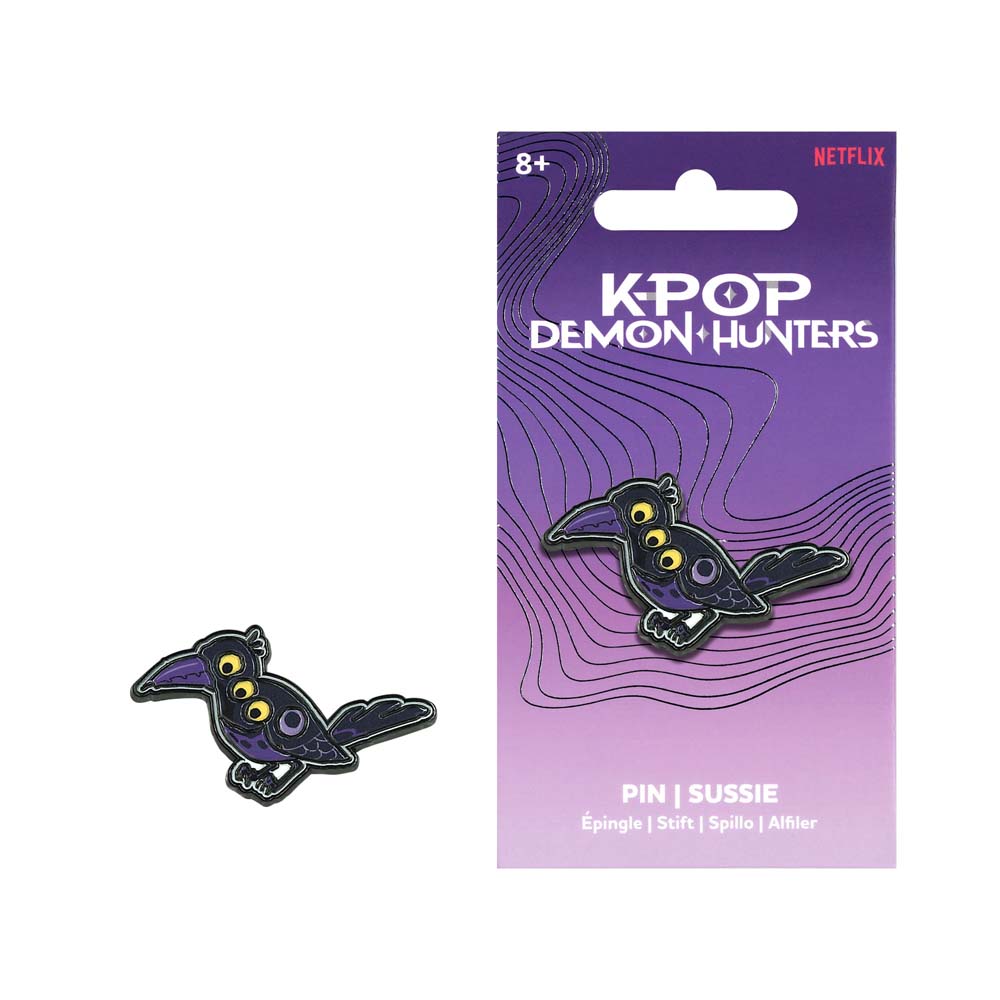 YuMe KPop Demon Hunters Enamel Pin (Assorted) - Sussie pin on backing card - Pop Culture Larrikin