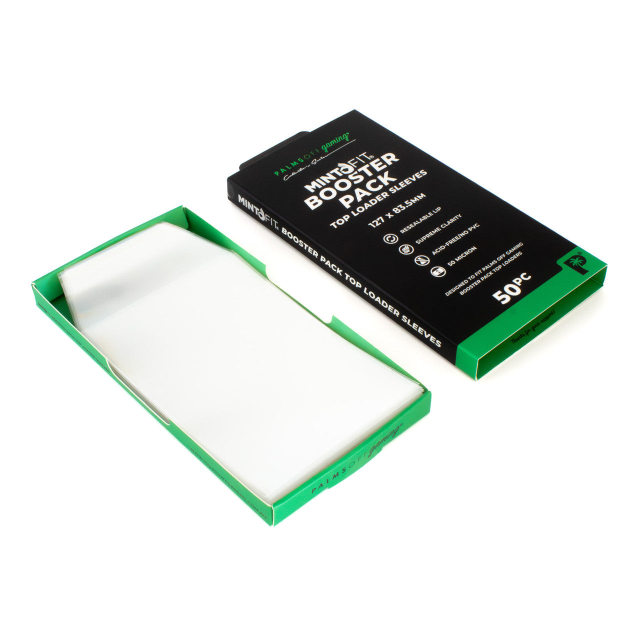 MintFit Booster Pack Sleeves - Regular 50pc - Palms Off Gaming