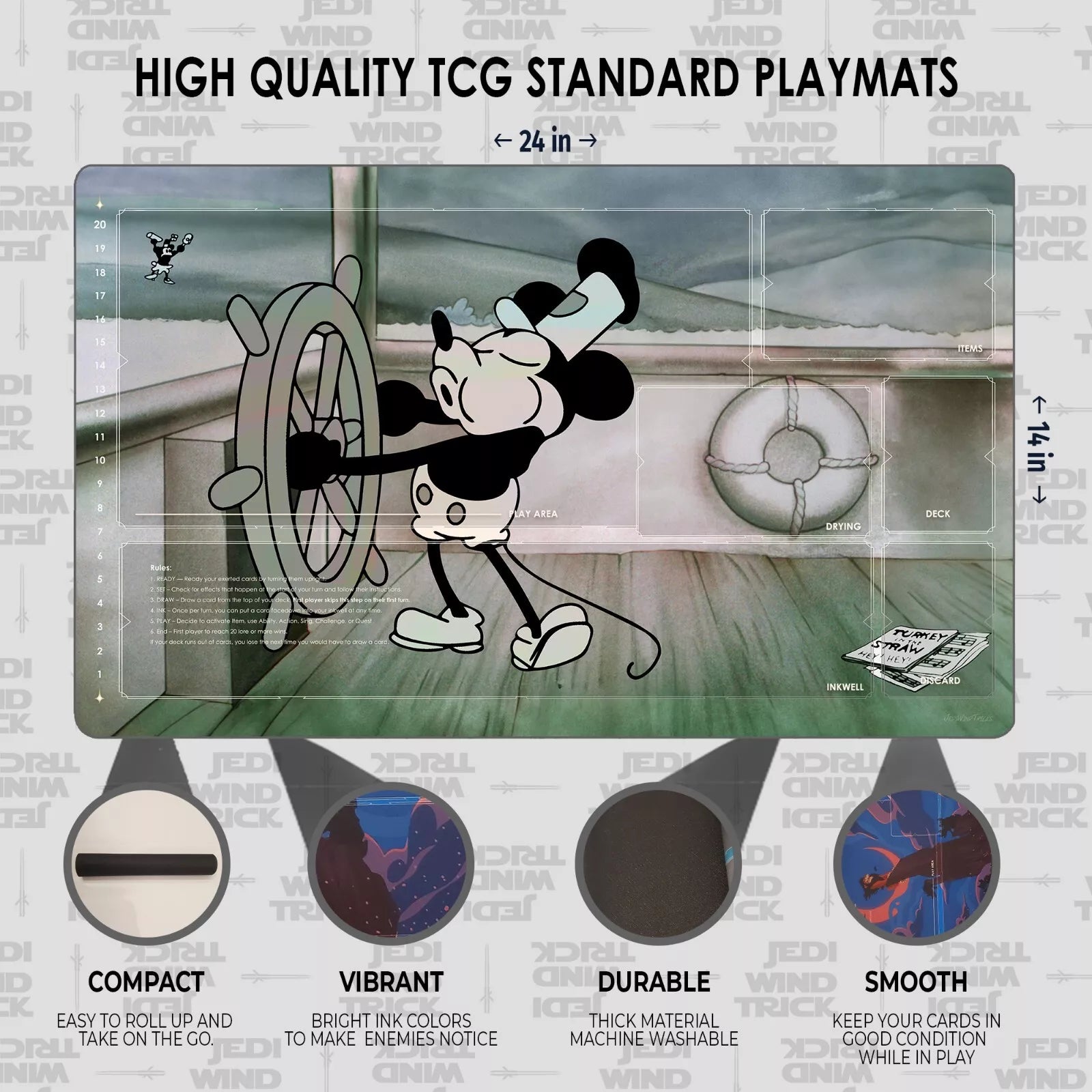 Dlc S1 Playmat: Steamboat Mickey - Pop Culture Larrikin 