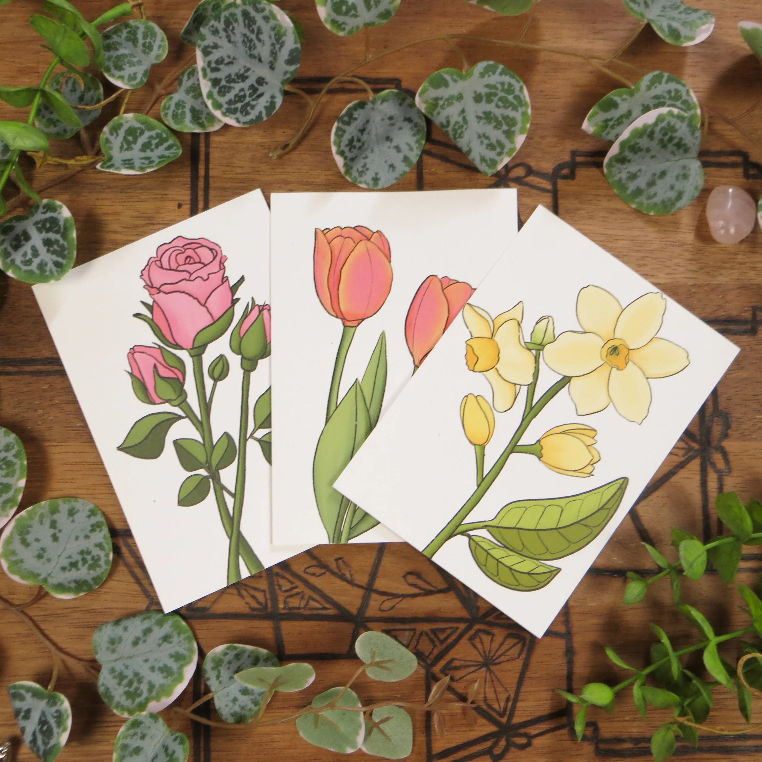 Flower Postcard Packs - The Murmuring Mystic - Pop Culture Larrikin 