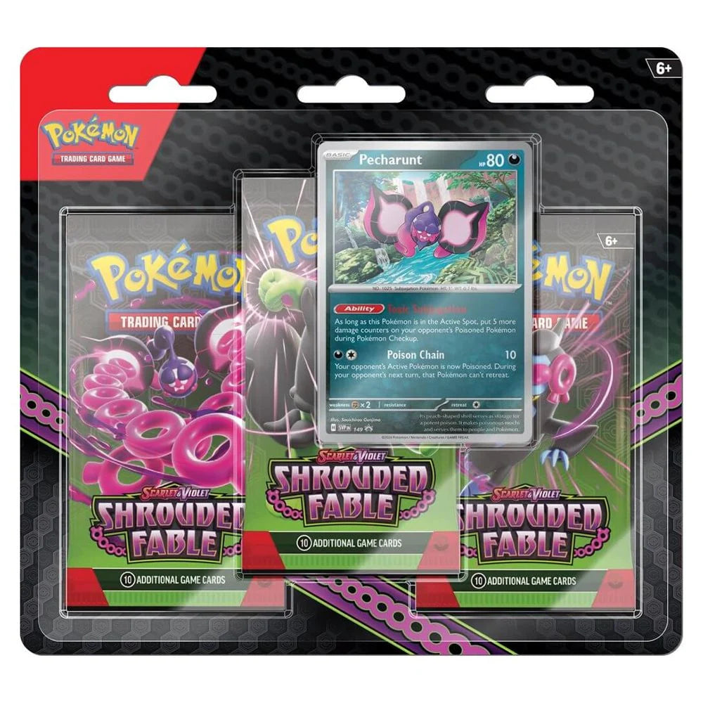 Shrouded Fable - Three Booster Blister - Pokemon TCG Scarlet & Violet