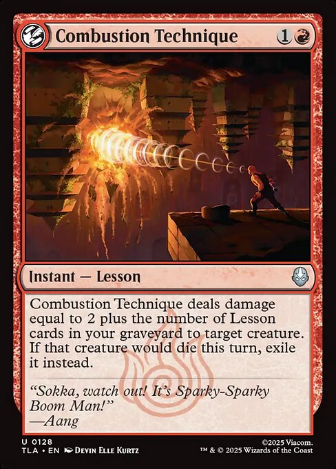 Combustion Technique - 128 Foil - MTG: Avatar The Last Airbender (TLA)