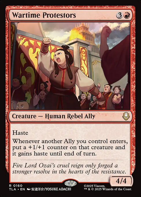 Wartime Protestors - 160 Foil - MTG: Avatar The Last Airbender (TLA)