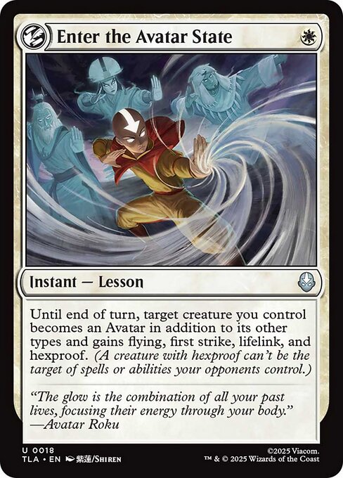 Enter the Avatar State - 18 Foil - MTG: Avatar The Last Airbender (TLA)