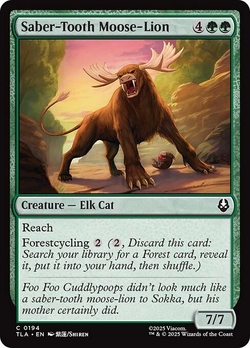 Saber-Tooth Moose-Lion - 194 - MTG: Avatar The Last Airbender (TLA)