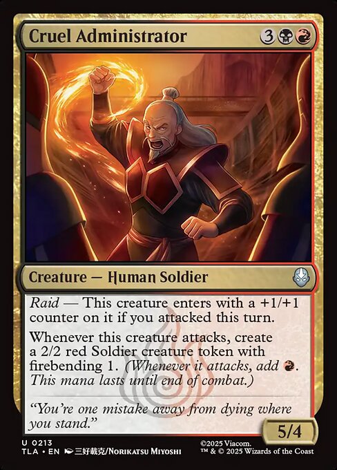 Cruel Administrator - 213 Foil - MTG: Avatar The Last Airbender (TLA)