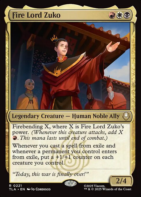 Fire Lord Zuko - 221 - MTG: Avatar The Last Airbender (TLA)