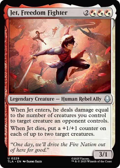 Jet, Freedom Fighter - 229 Foil - MTG: Avatar The Last Airbender (TLA)