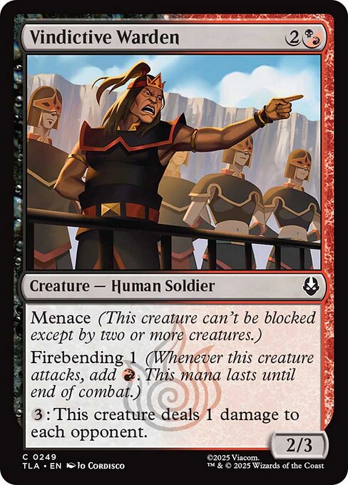 Vindictive Warden - 249 - MTG: Avatar The Last Airbender (TLA)