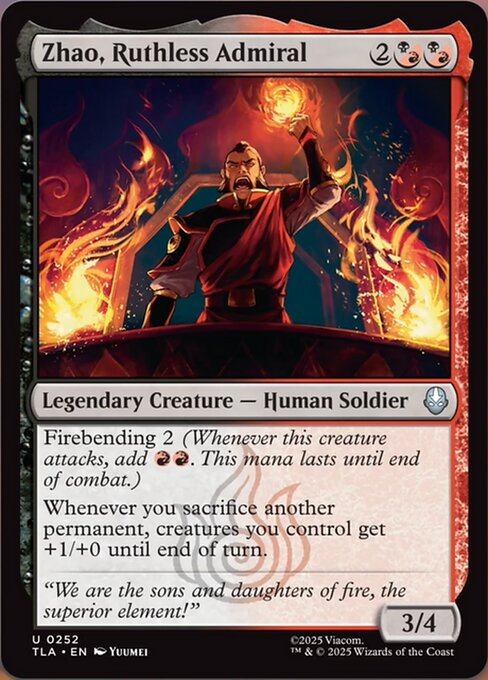 Zhao, Ruthless Admiral - 252 Foil - MTG: Avatar The Last Airbender (TLA)