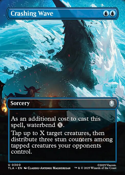 Crashing Wave - 300 Borderless Foil - MTG: Avatar The Last Airbender (TLA)