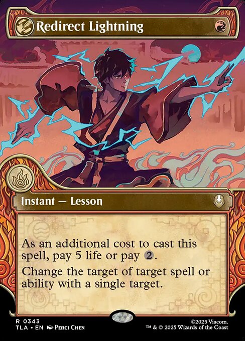 Redirect Lightning - 343 Showcase Foil - MTG: Avatar The Last Airbender (TLA)