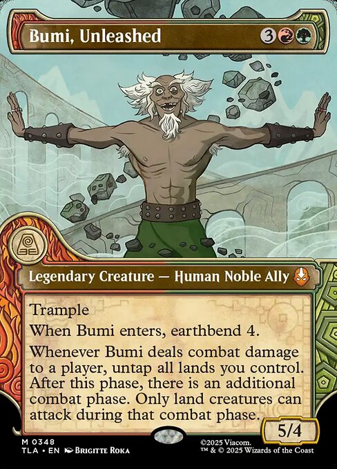 Bumi, Unleashed - 348 Showcase - MTG: Avatar The Last Airbender (TLA)