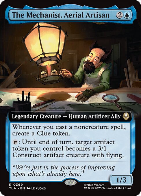 The Mechanist, Aerial Artisan - 369 Extended Art Foil - MTG: Avatar The Last Airbender (TLA)