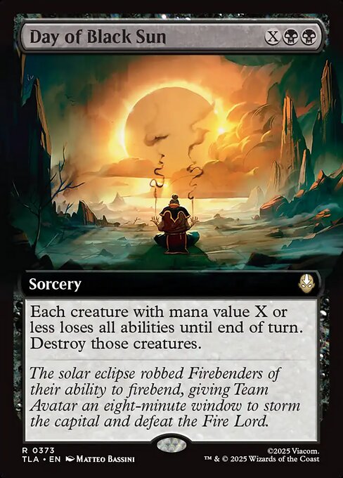 Day of Black Sun - 373 Extended Art - MTG: Avatar The Last Airbender (TLA)