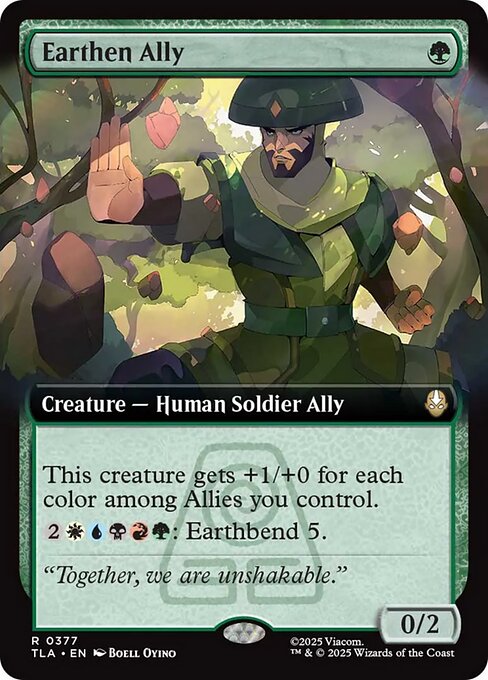 Earthen Ally - 377 Extended Art - MTG: Avatar The Last Airbender (TLA)