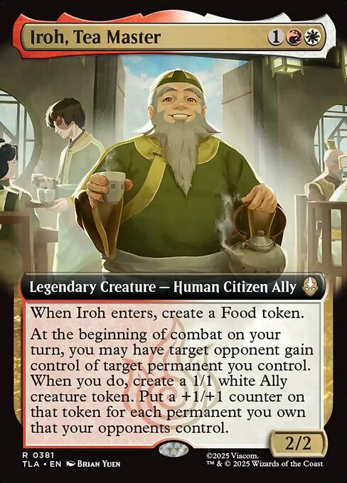 Iroh, Tea Master - 381 Extended Art - MTG: Avatar The Last Airbender (TLA)