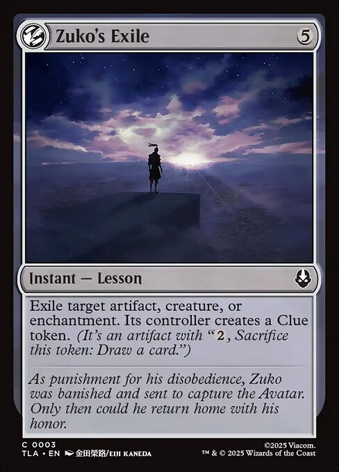 Zuko's Exile - 3 Foil - MTG: Avatar The Last Airbender (TLA)